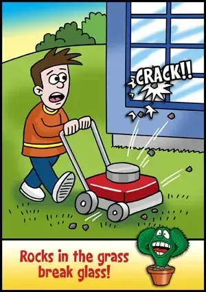 Captain Cactus glass safety cartoon 5 by ASAP Glass