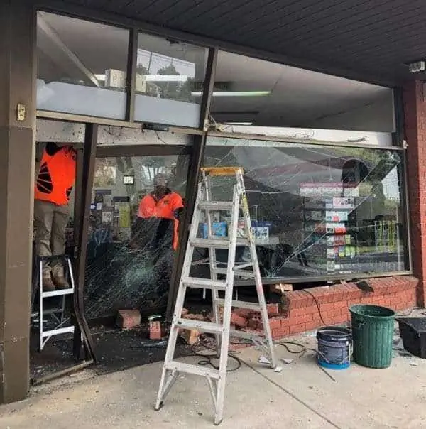 ASAP Glass technicians on site at a commercial glazing job